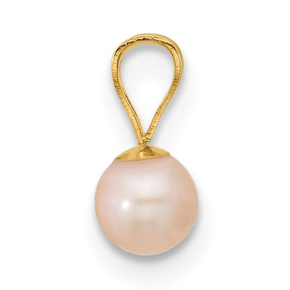 14K Madi K 4-5mm Pink Near Round Freshwater Cultured Pearl Pendant