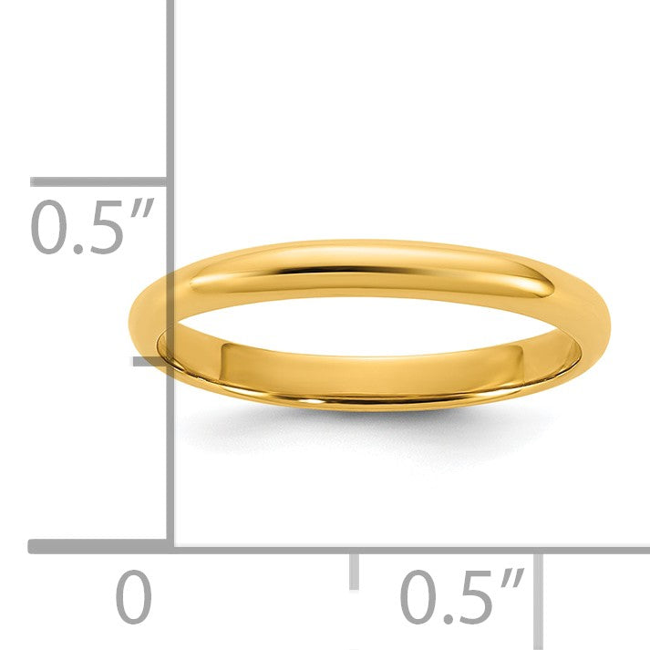 14k Madi K Polished 2mm Half Round Band Size 3 Baby / Children's Ring