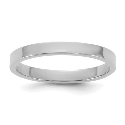 14K White Gold Madi K High Polished 2mm Flat Band Size 3 Baby / Children's Ring