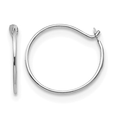 14k White Gold Madi K Small 1x9mm Endless Hoop Earrings