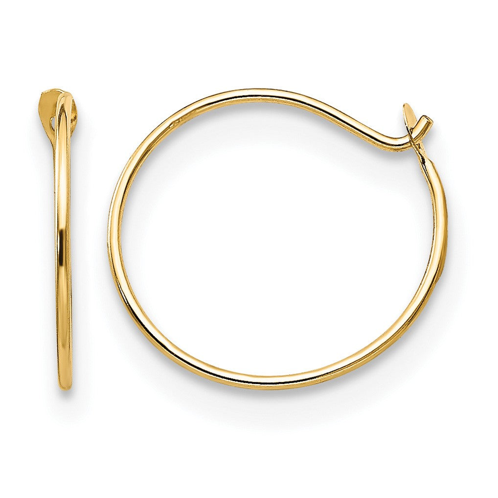 14k Madi K Small 1x9mm Endless Hoop Earrings