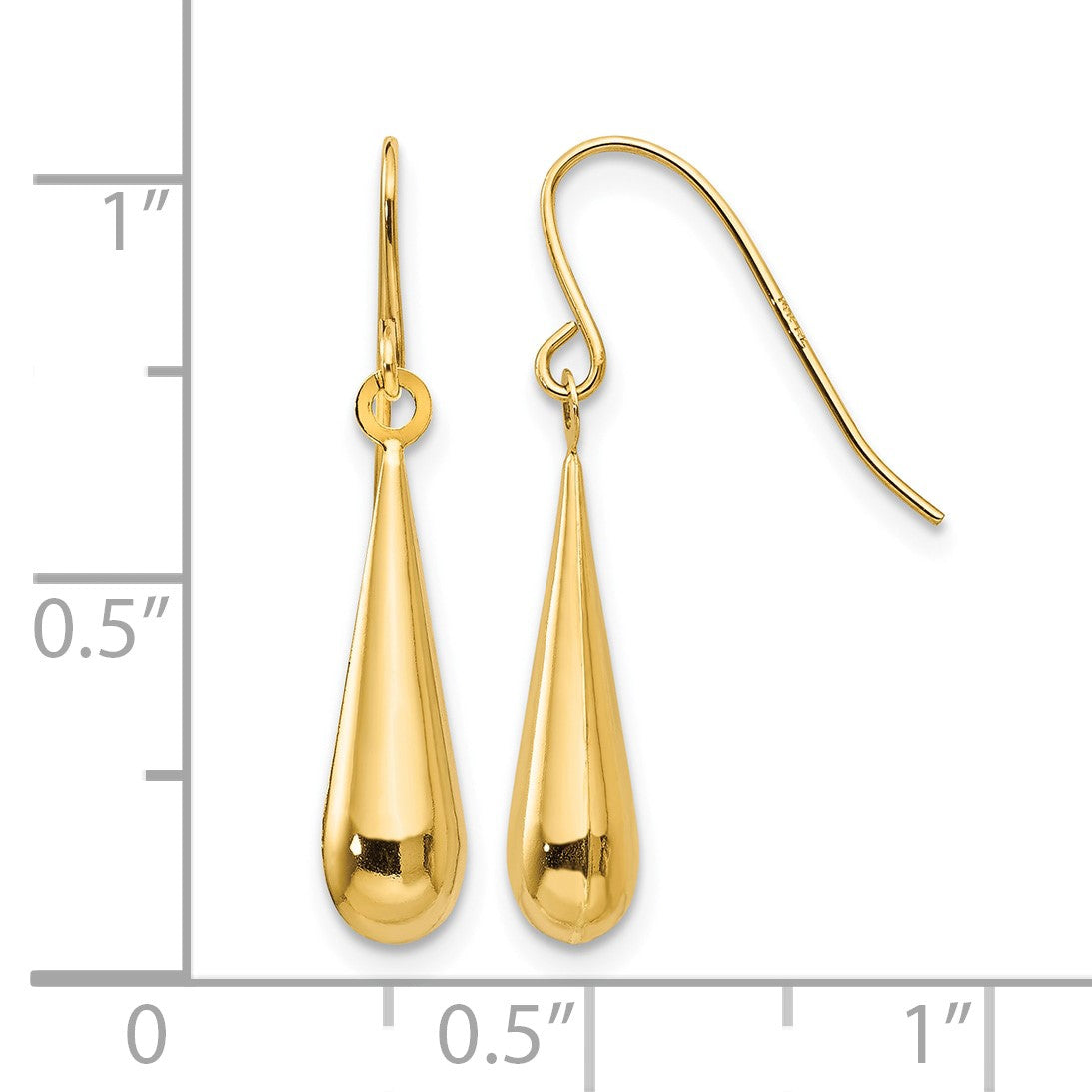 14k Madi K Teardrop Dangle French Hook Earrings