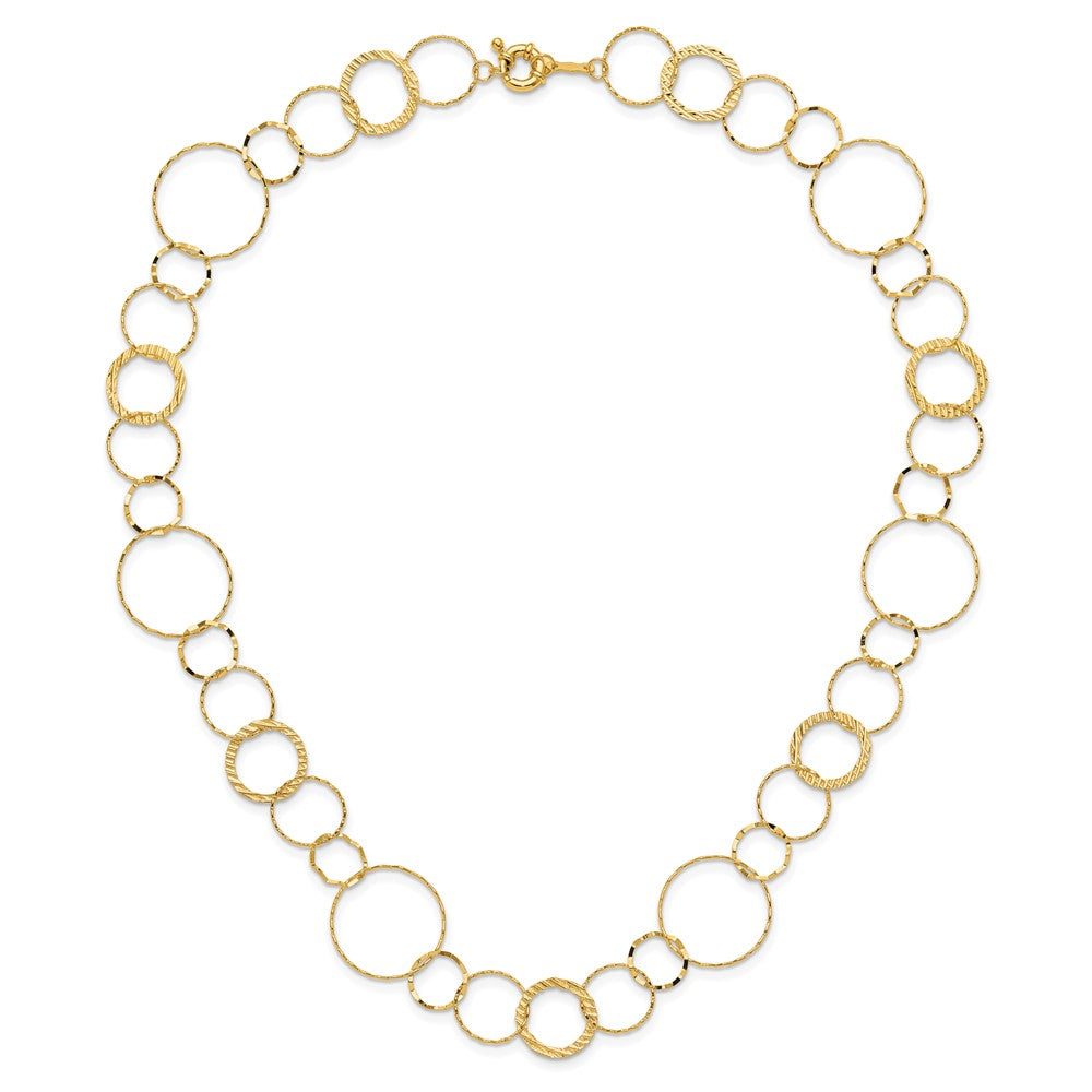 14K Yellow Combo Circle Chain