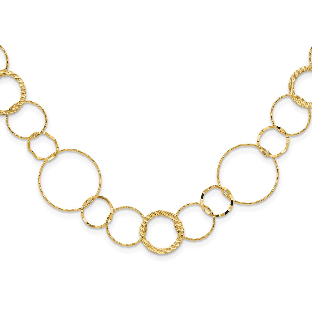 14K Yellow Combo Circle Chain