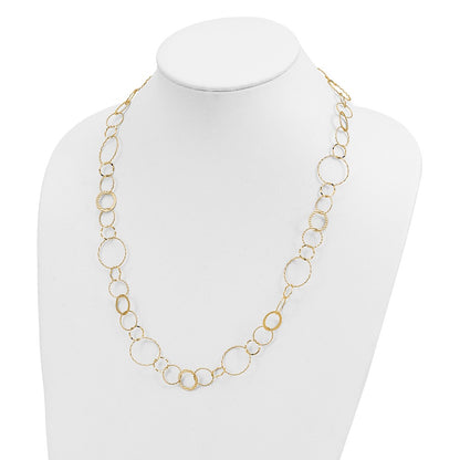 14K Yellow Combo Circle Chain