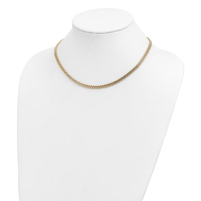 14k Polished 4.3mm Fancy Braided Link 17 inch Necklace