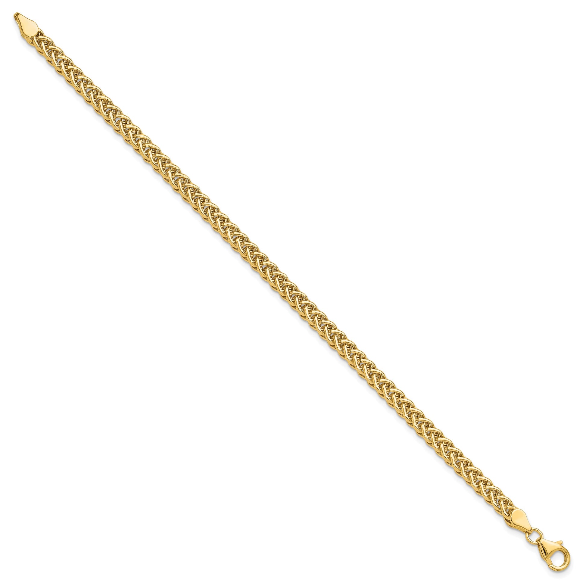 14k Polished 4.3mm Fancy Braided Link 7.5 inch Bracelet