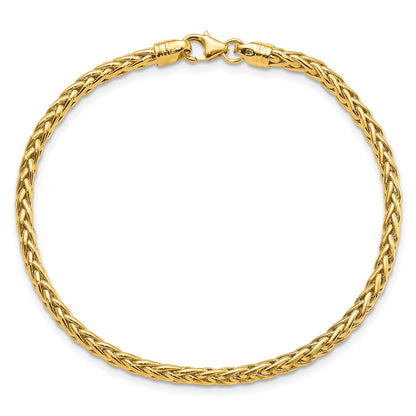 14k Polished 3mm Fancy Braided Link 7.5 inch Bracelet