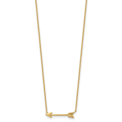 14k Polished Arrow 17 inch Necklace