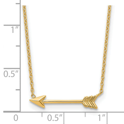 14k Polished Arrow 17 inch Necklace