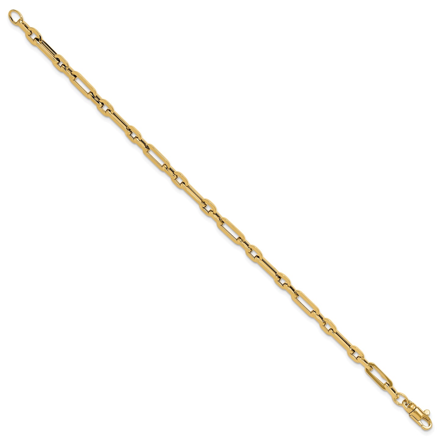 14K Polished 5mm Fancy Link 7.5 inch Bracelet