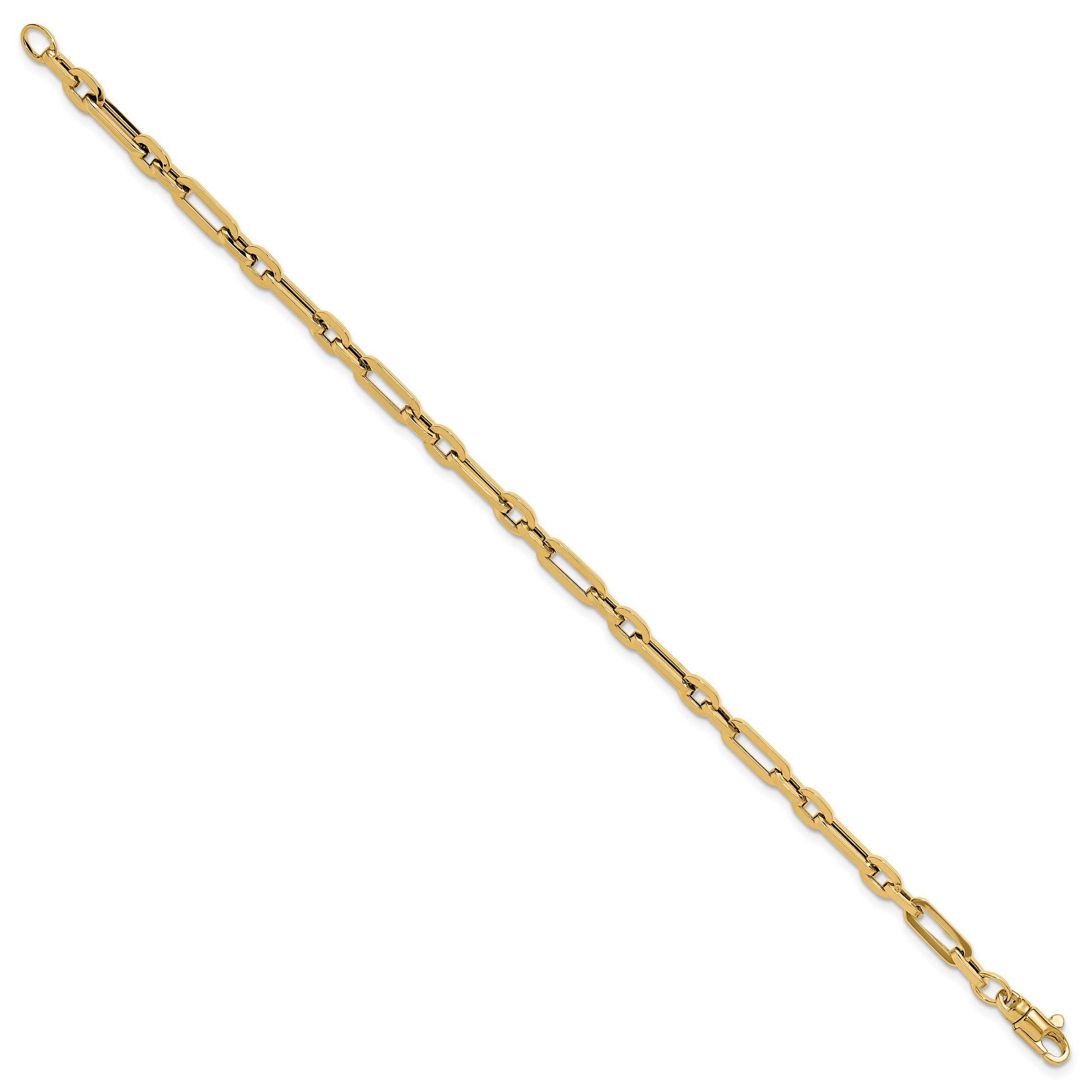 14K Polished 5mm Fancy Link 7.5 inch Bracelet