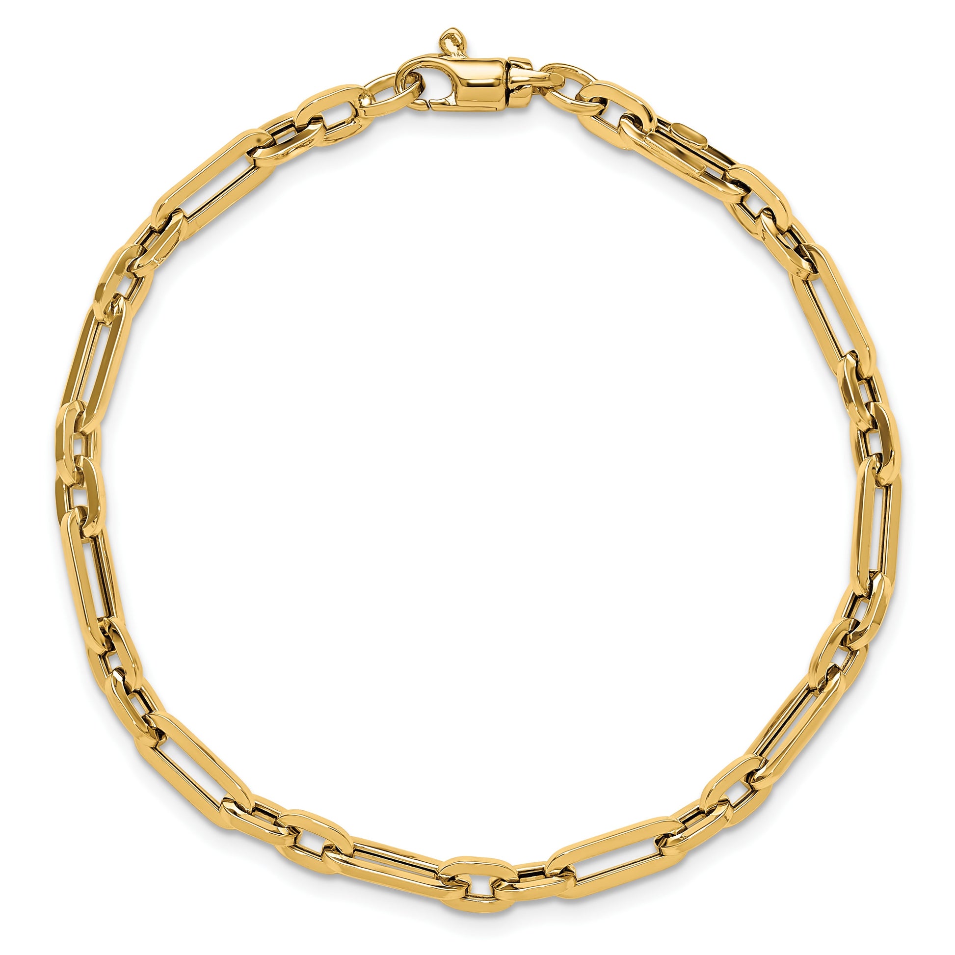 14K Polished 5mm Fancy Link 7.5 inch Bracelet