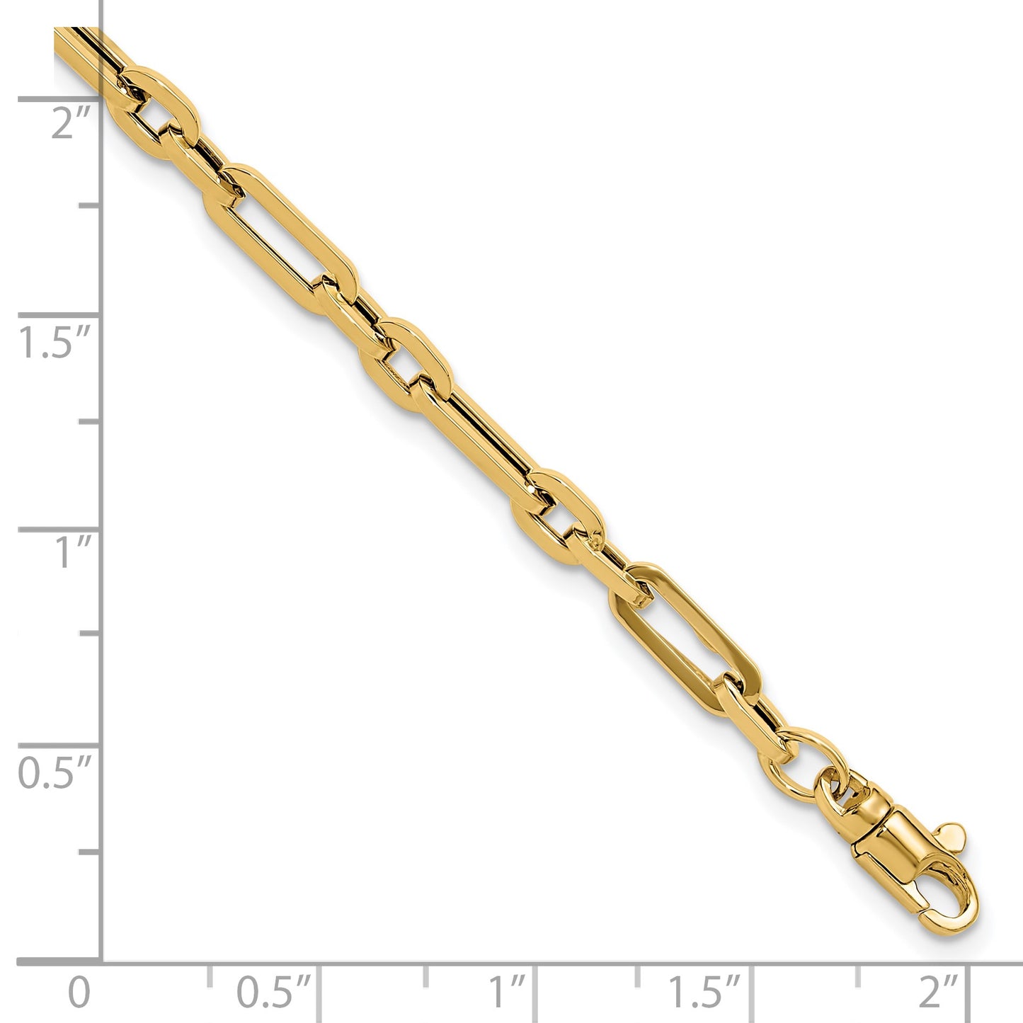 14K Polished 5mm Fancy Link 7.5 inch Bracelet