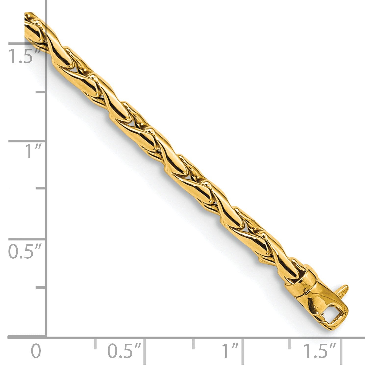 14K Polished 3.25mm Fancy Link 7.5 inch Bracelet