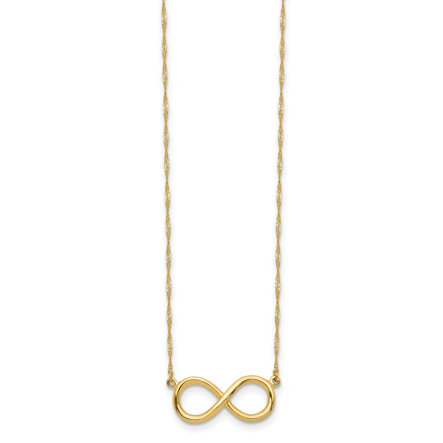 14K Polished Infinity Symbol 16.5 inch Necklace