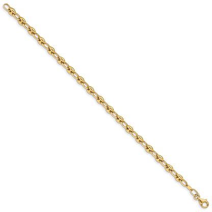 14K Polished Fancy Link 7.5 inch Bracelet