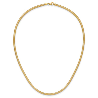 14K 4mm Woven Stretch Mesh 17.5 inch Necklace