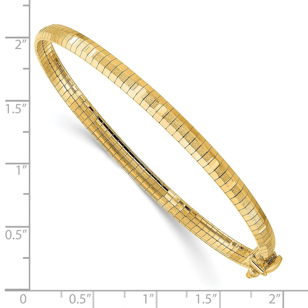 14K Yellow Polished & Satin D/C Omega Bracelet