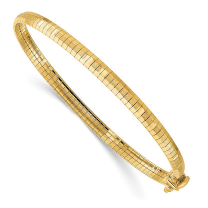 14K Yellow Polished & Satin D/C Omega Bracelet