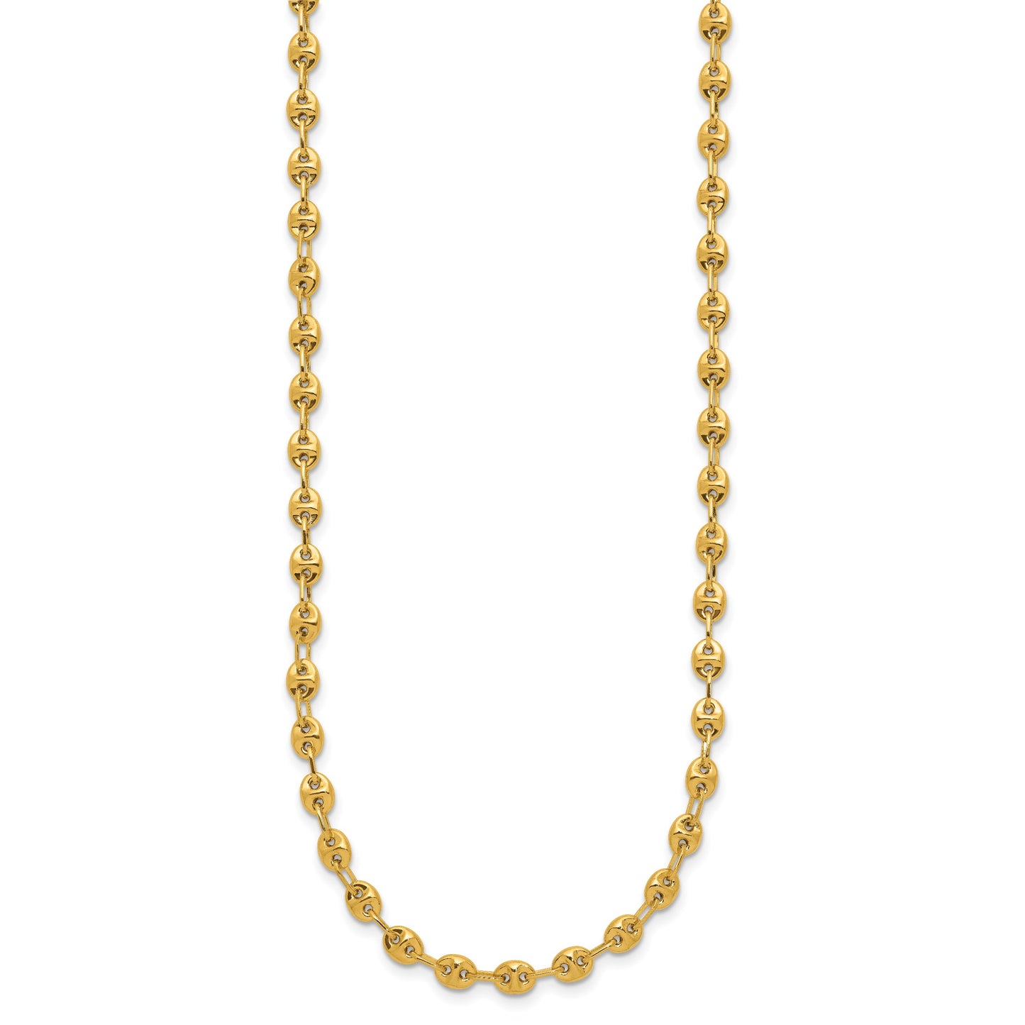 14K Polished 4.5mm Fancy Link 18 inch Necklace