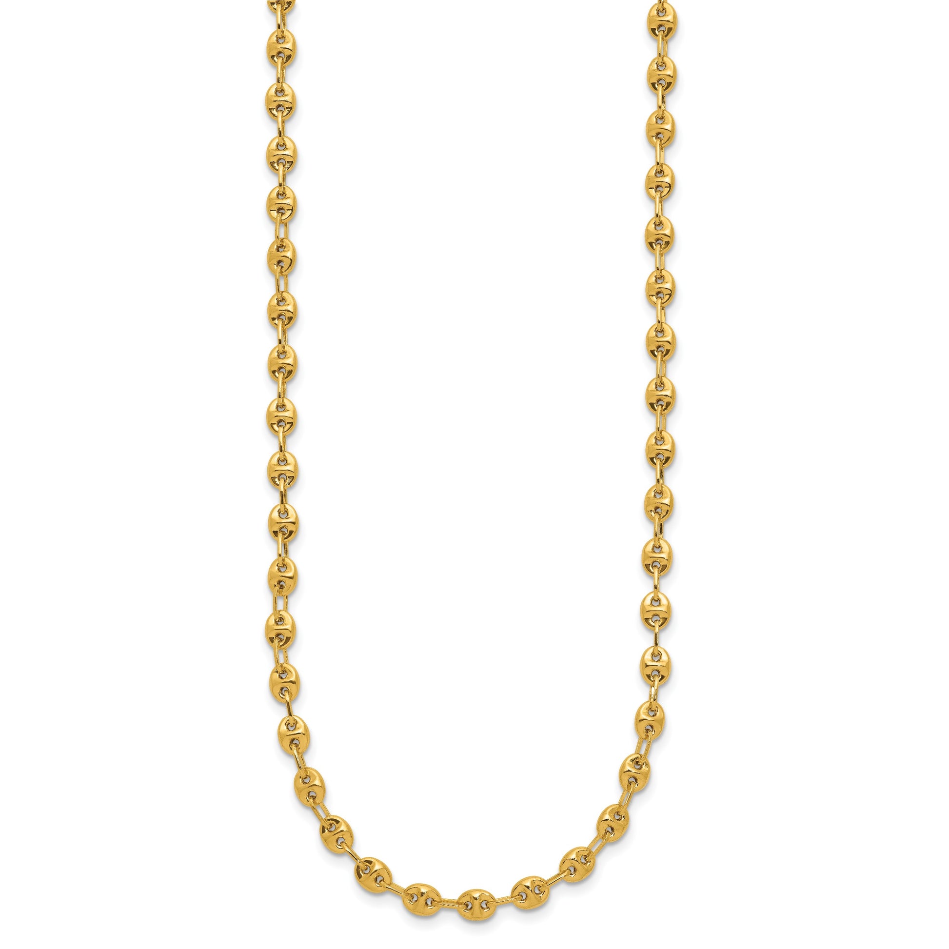 14K Polished 4.5mm Fancy Link 18 inch Necklace