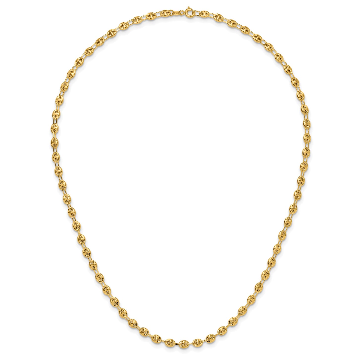 14K Polished 4.5mm Fancy Link 18 inch Necklace