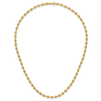 14K Polished 4.5mm Fancy Link 18 inch Necklace