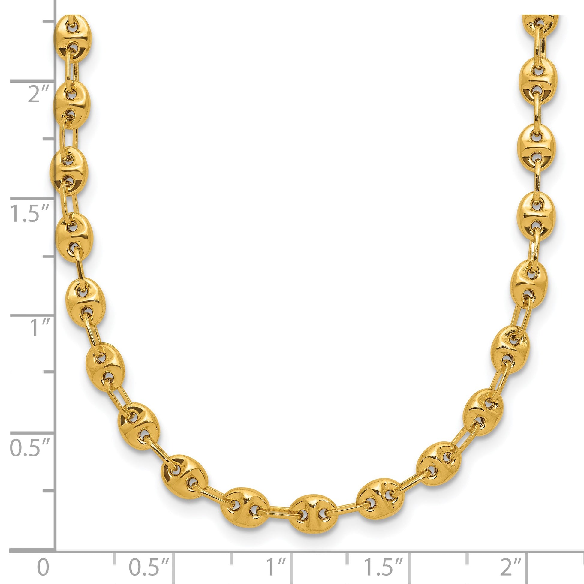 14K Polished 4.5mm Fancy Link 18 inch Necklace