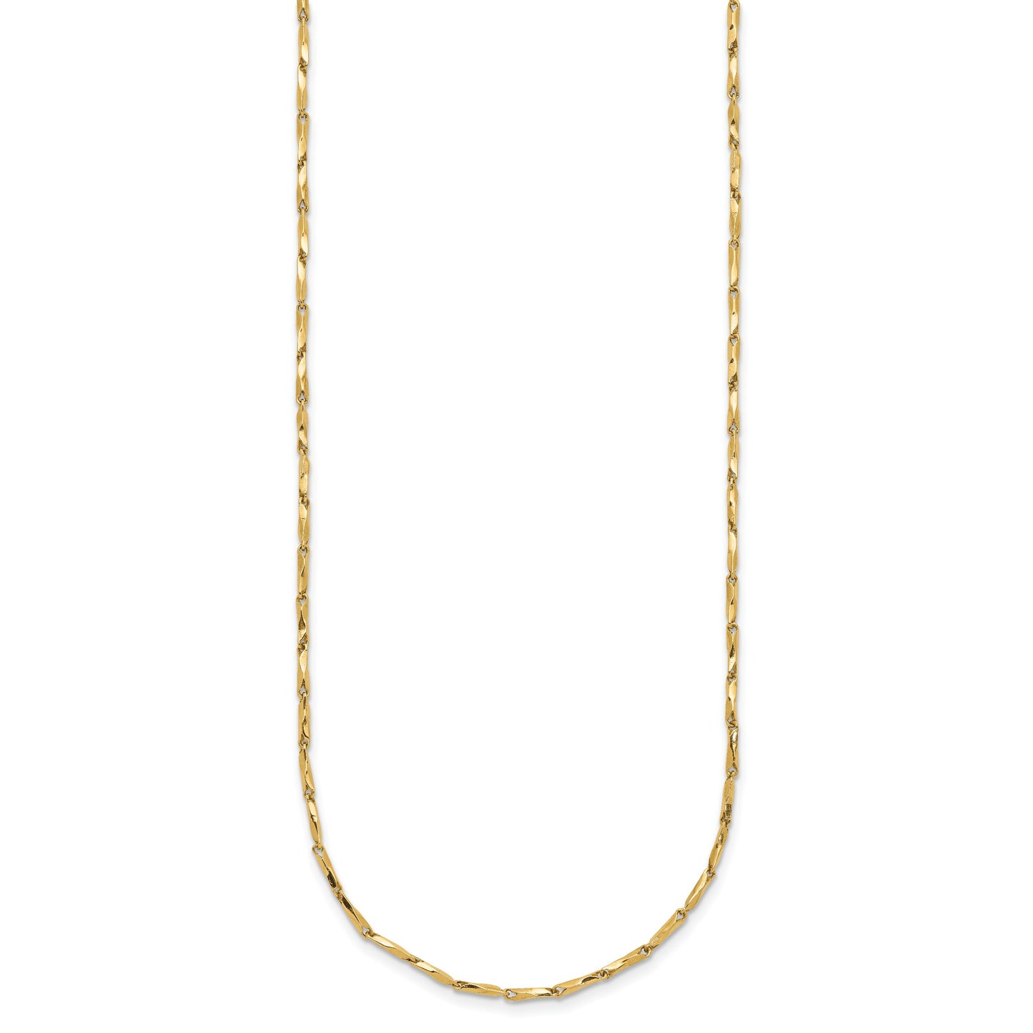 14K Polished Fancy Link 17 inch Necklace