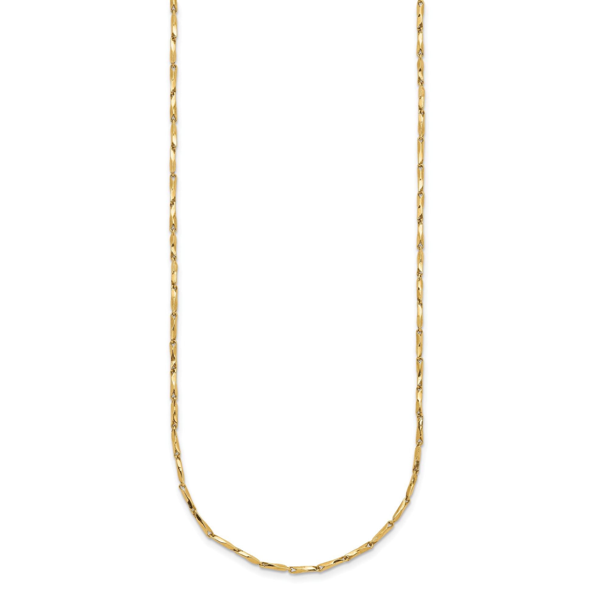 14K Polished Fancy Link 17 inch Necklace