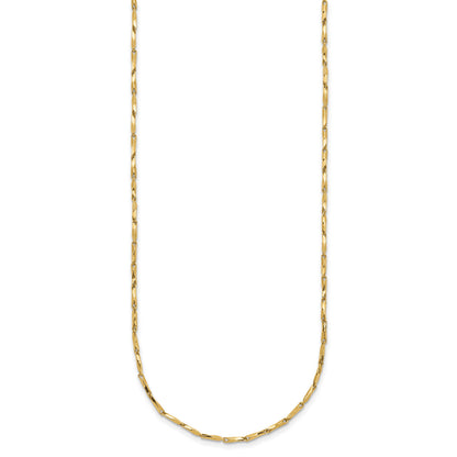 14K Polished Fancy Link 17 inch Necklace