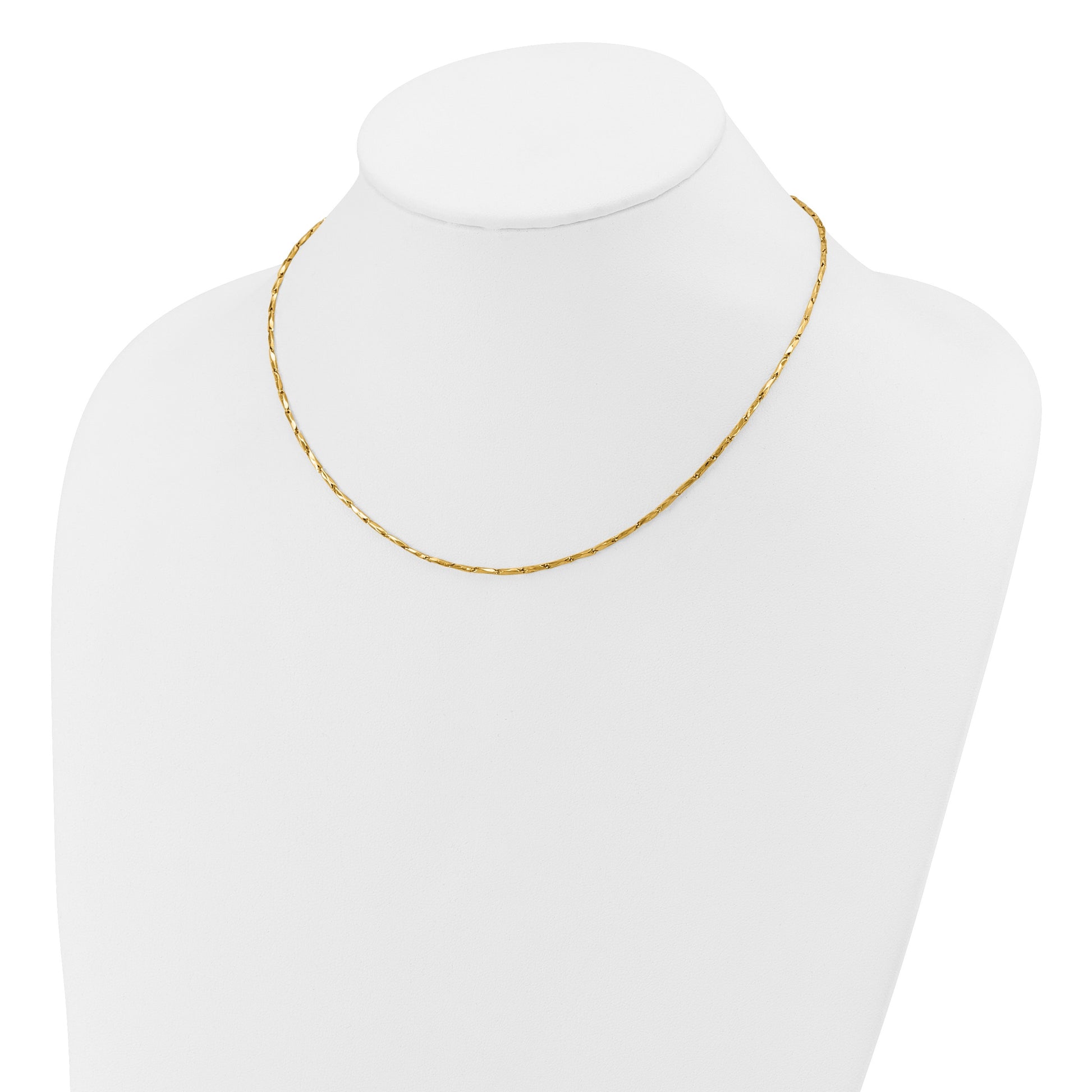 14K Polished Fancy Link 17 inch Necklace