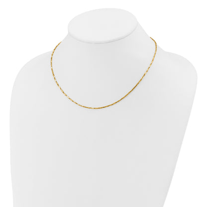 14K Polished Fancy Link 17 inch Necklace