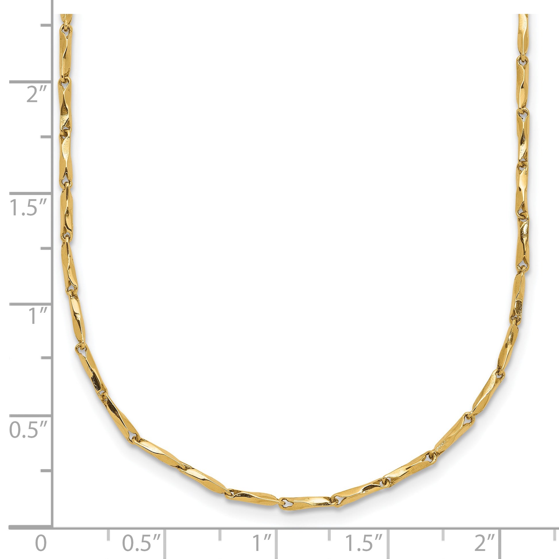 14K Polished Fancy Link 17 inch Necklace