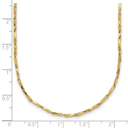 14K Polished Fancy Link 17 inch Necklace
