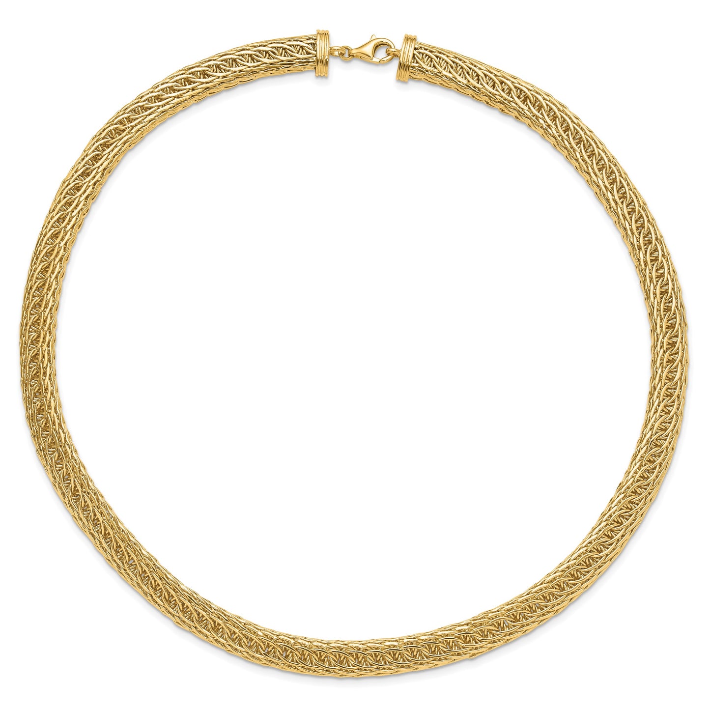 14k Polished 8.00mm Fancy Multi-Link 18 inch Necklace