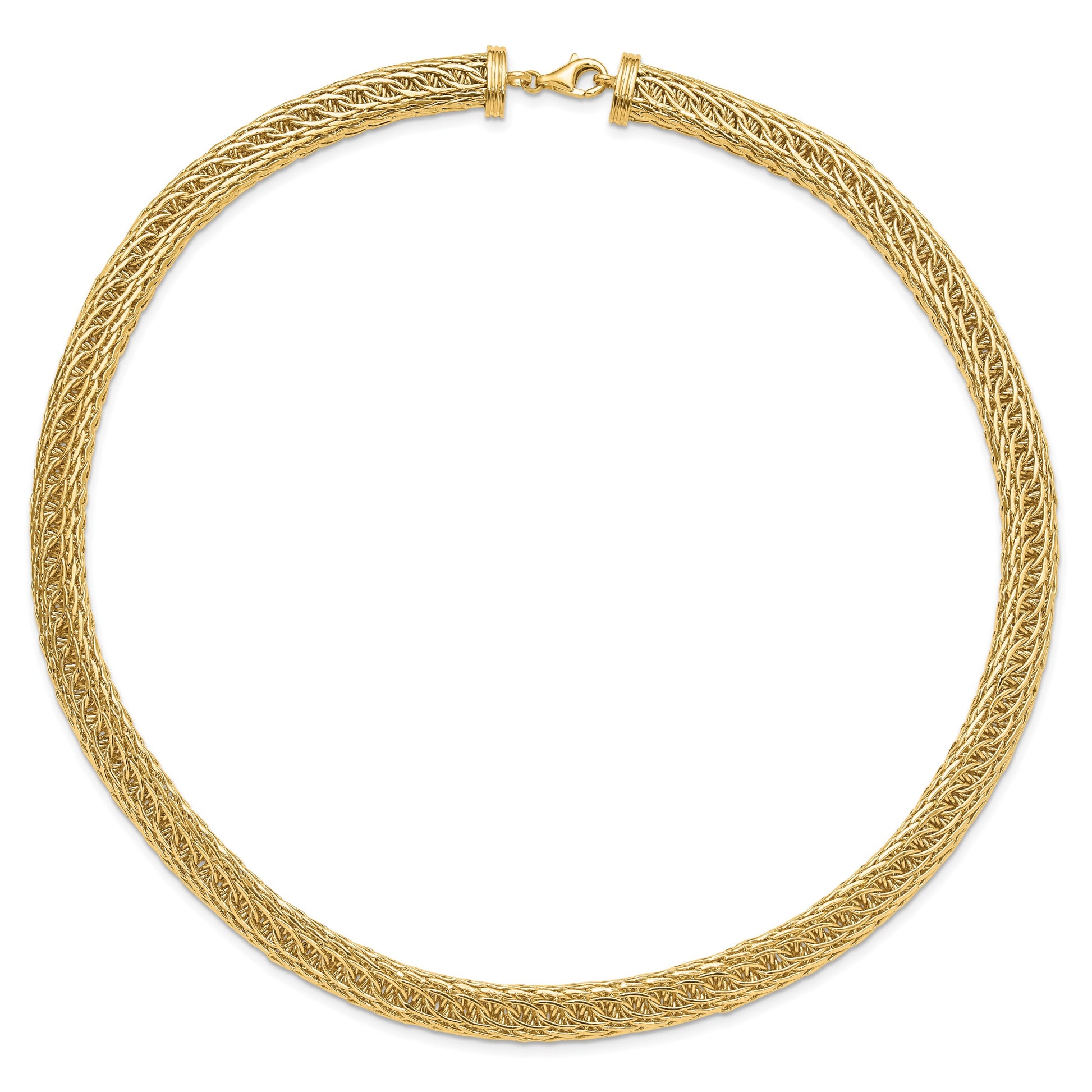 14k Polished 8.00mm Fancy Multi-Link 18 inch Necklace