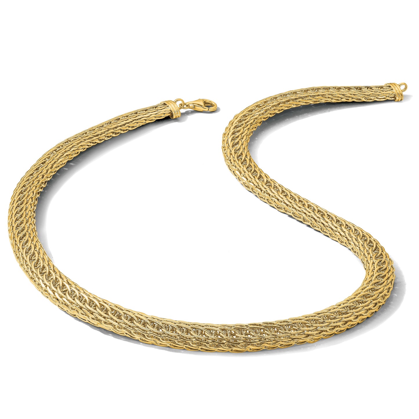 14k Polished 8.00mm Fancy Multi-Link 18 inch Necklace