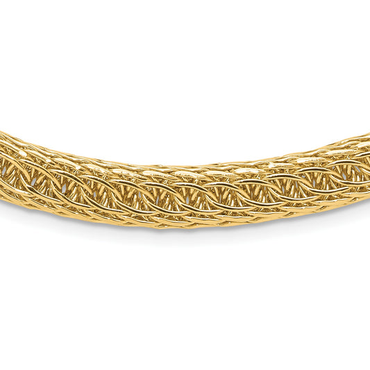 14k Polished 8.00mm Fancy Multi-Link 18 inch Necklace