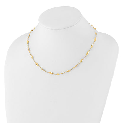 14K Polished Fancy Twisted Links 18 inch Necklace
