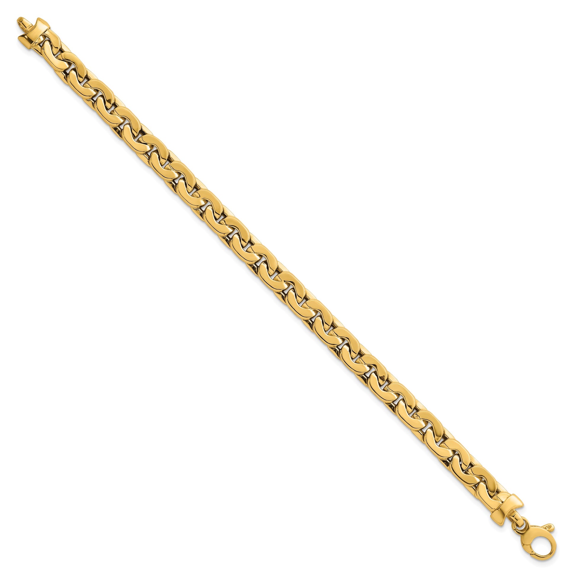 14k Polished Fancy Link 7.5 inch Bracelet
