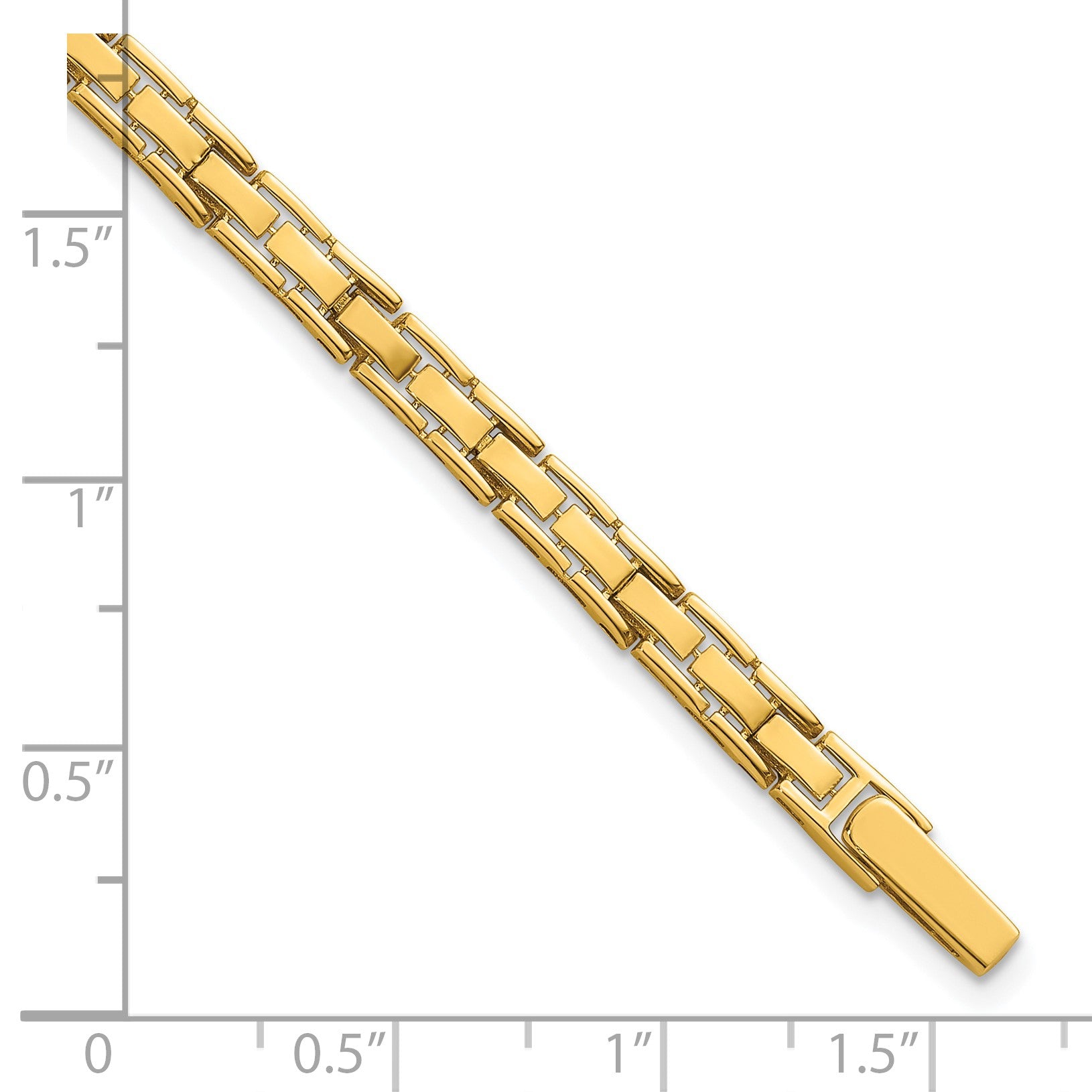 14k Polished 4.25mm Fancy Link 7.5 inch Bracelet