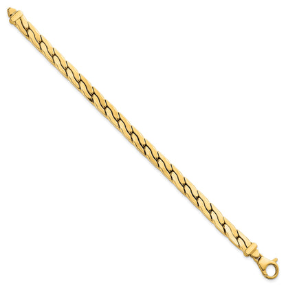 14k Polished 6.3mm Lightweight Fancy Link 7.5 inch Bracelet