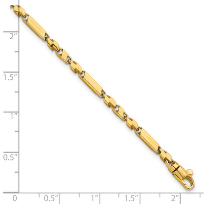 14k Polished Fancy Bar Link 8 inch Bracelet