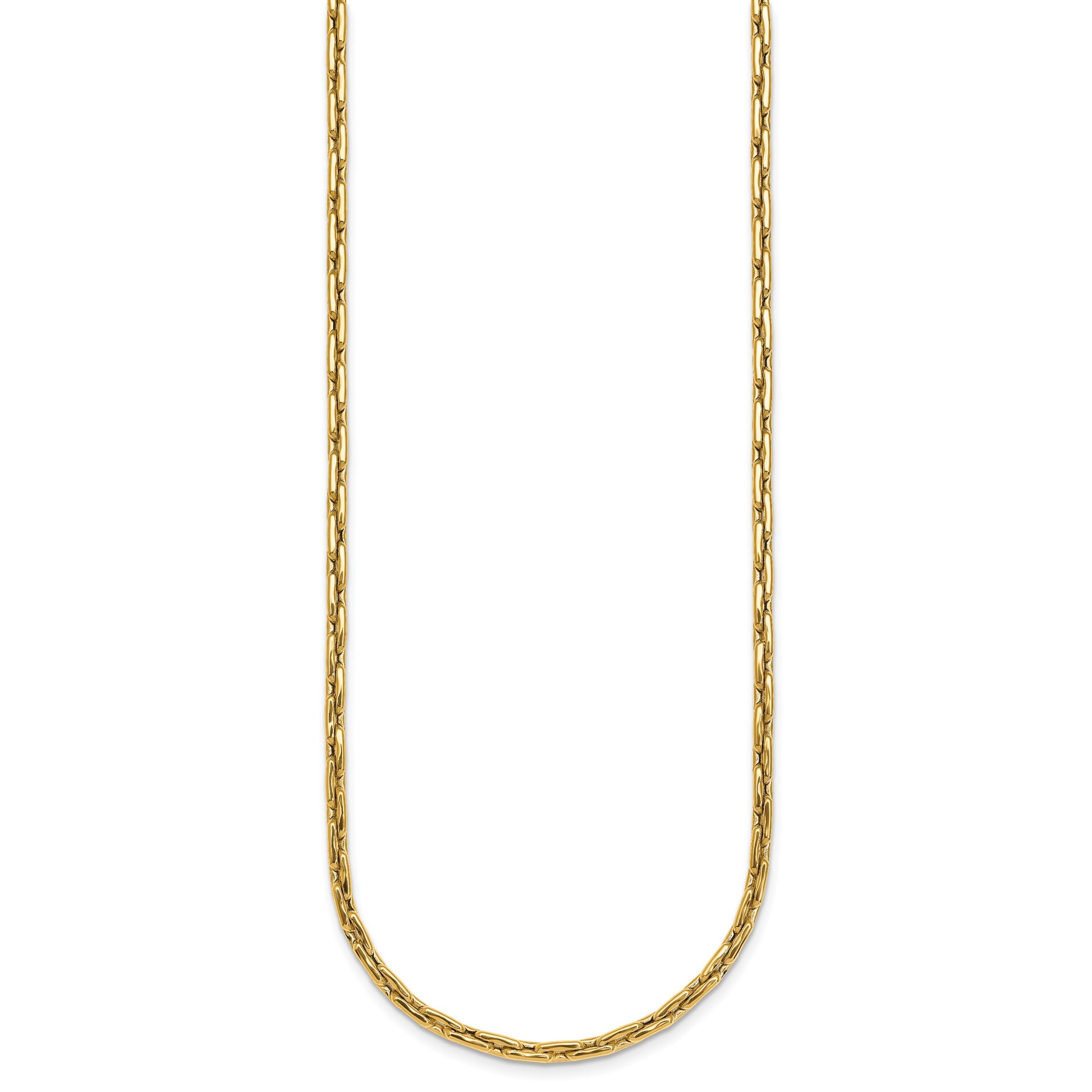 14k Polished 2.9mm Fancy Link 18 inch Necklace