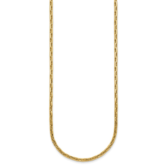 14k Polished 2.9mm Fancy Link 18 inch Necklace