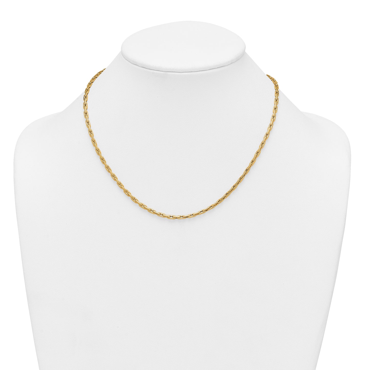 14k Polished 2.9mm Fancy Link 18 inch Necklace
