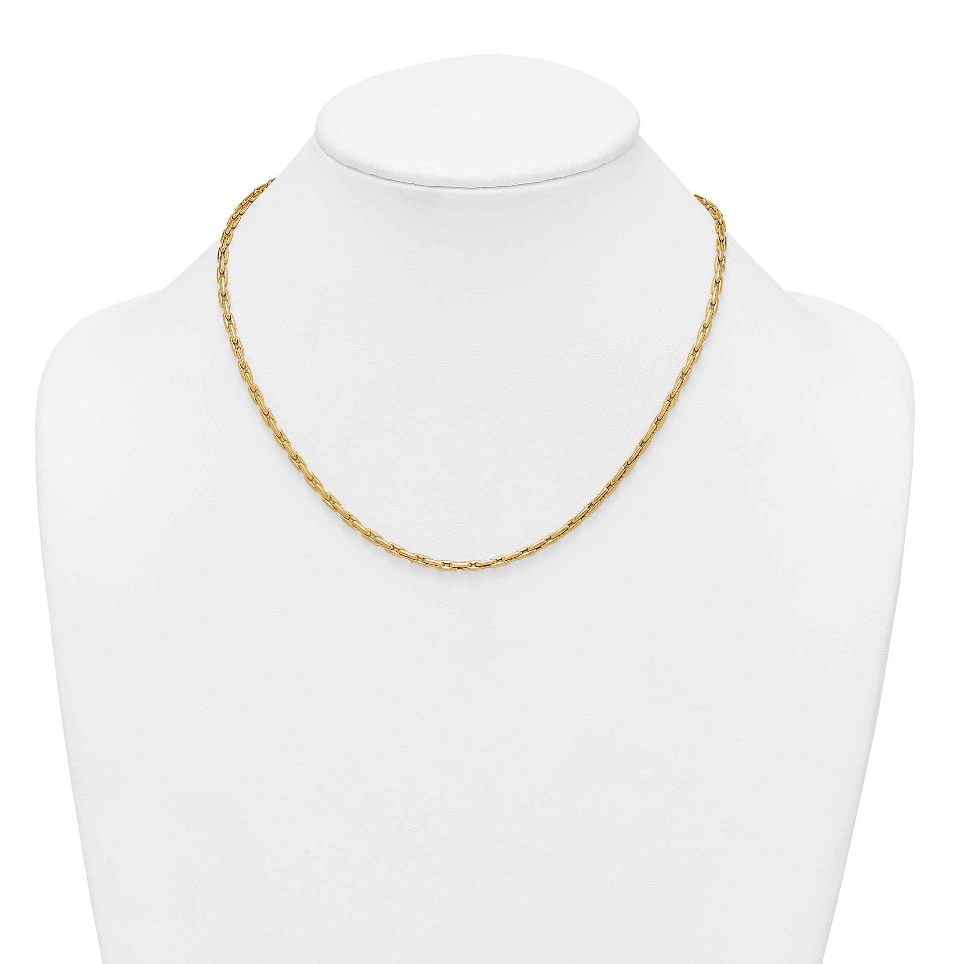 14k Polished 2.9mm Fancy Link 18 inch Necklace