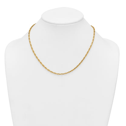 14k Polished 2.9mm Fancy Link 18 inch Necklace
